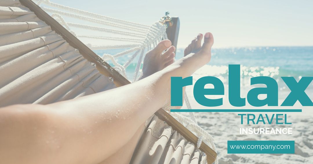 Serene Beach Relaxation Promoting Tranquility and Travel Themes