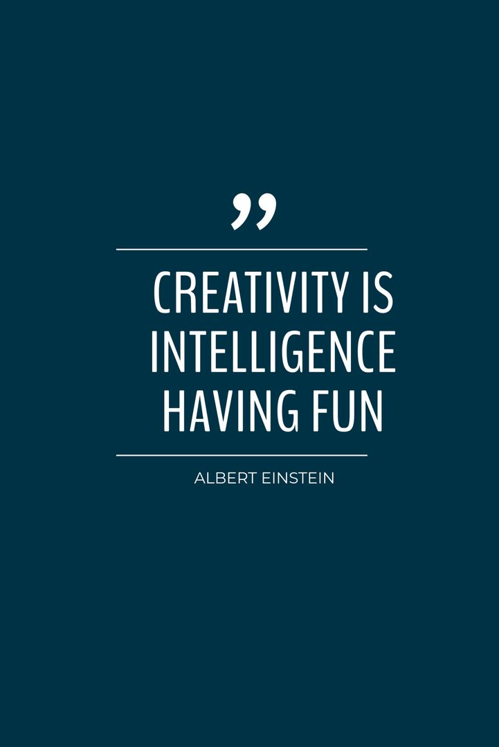 Inspirational Quote About Creativity on Blue Background - Download Free Stock Templates Pikwizard.com