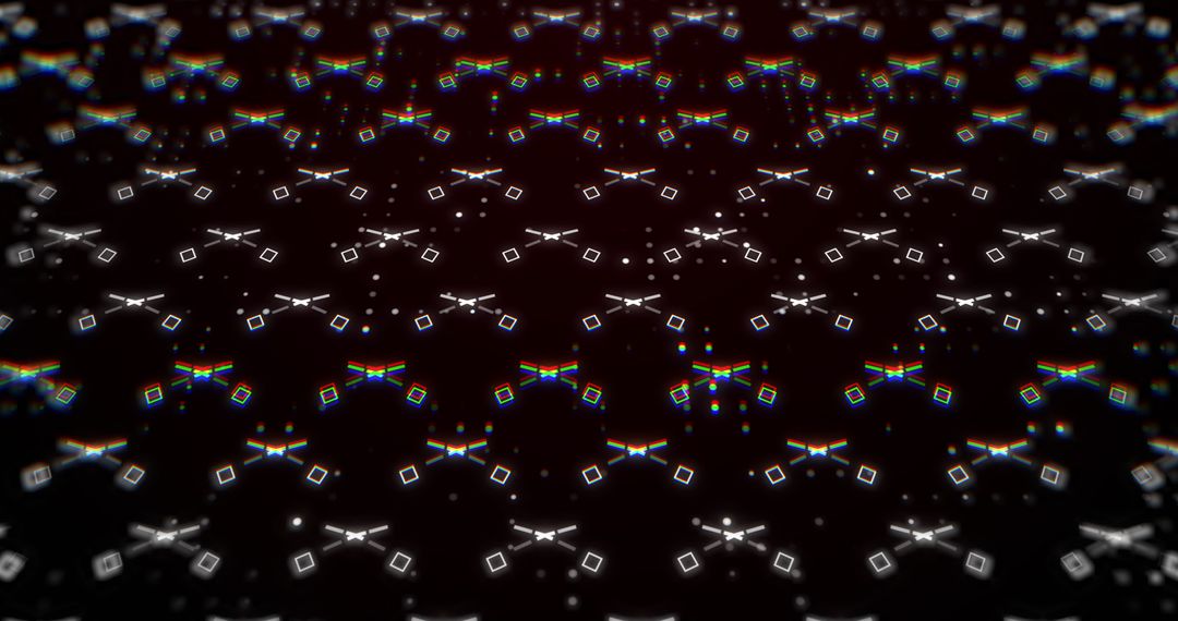 Abstract Rotating Squares with Vibrant Color Patterns