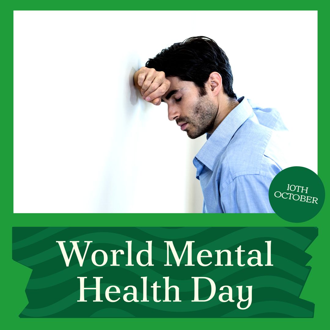 Depressed Man Emphasizing Mental Health Challenges - Download Free Stock Images Pikwizard.com