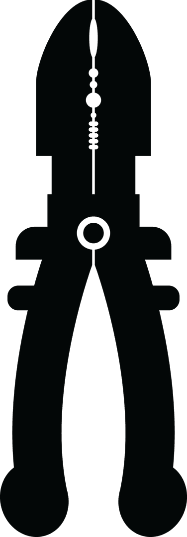 Black Tongs Isolated on Transparent Background for Shapes and Tools Concept