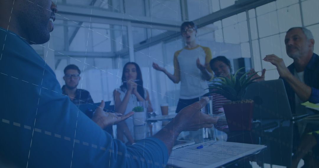 Engaging Business Meeting in Modern Workspace