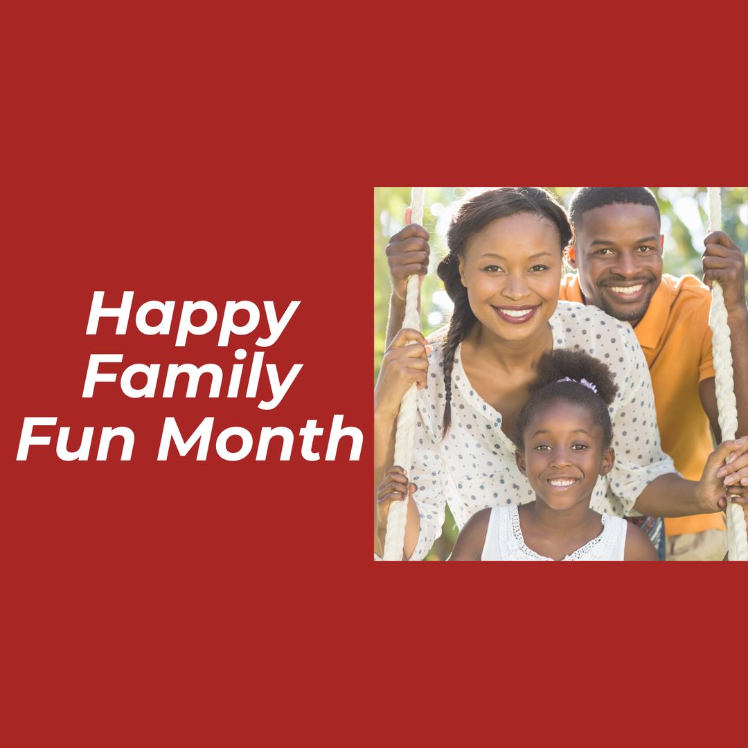 Happy Family Smiling Together Outdoors in Sunlight