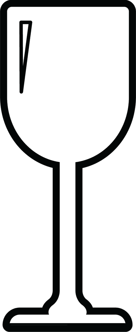 Minimalist Transparent Wine Glass Icon for Hydration Concepts