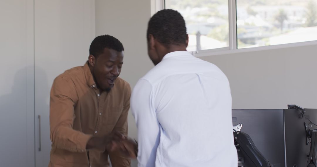 Dynamic Business Meeting Between Professionals in Office Setting