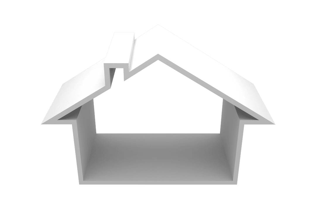 Digital Illustration of House Symbol with Transparent Background