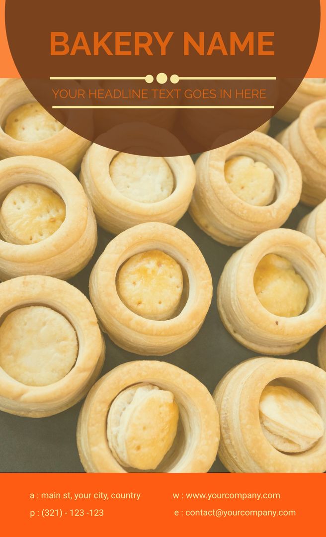 Appetizing Golden-Brown Pastries for Bakery Promotion