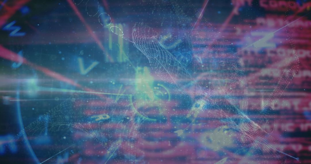 Digital Data Security Concept with Padlock and Technology Overlay