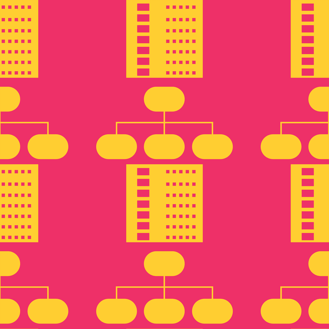 Transparent Digital Illustration of Graphs and Lists on Pink Background