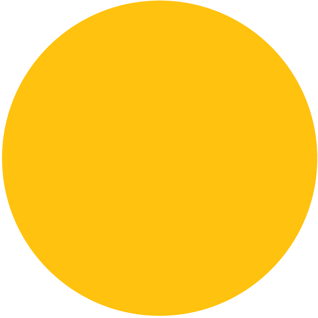 Yellow Circle Vector on Transparent Background