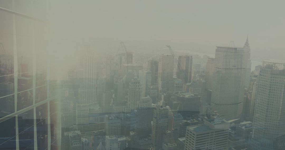 Digitally Overlaid Graph on City Skyline Capturing Global Business