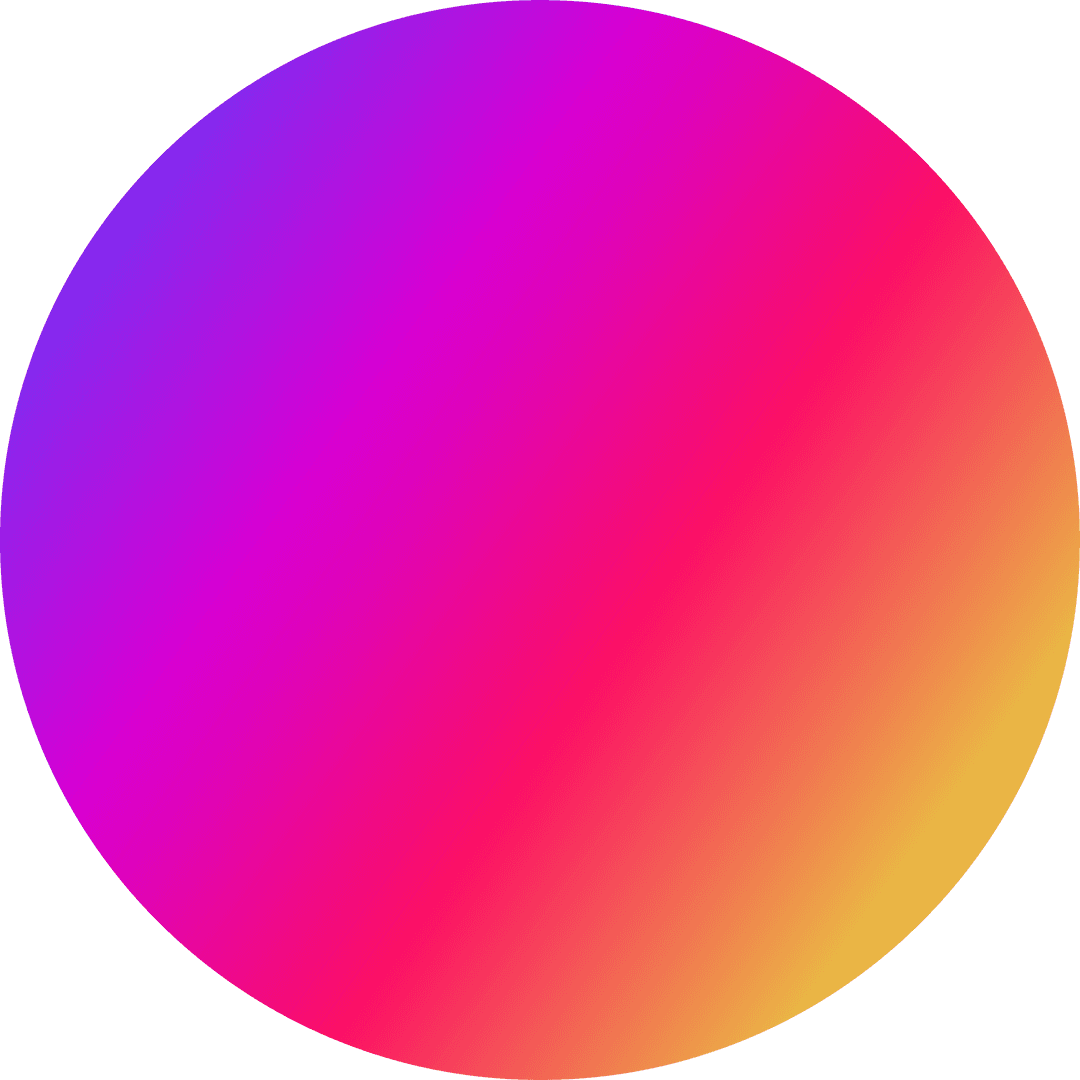 Vibrant Gradient Circle in Transparent Minimalist Design
