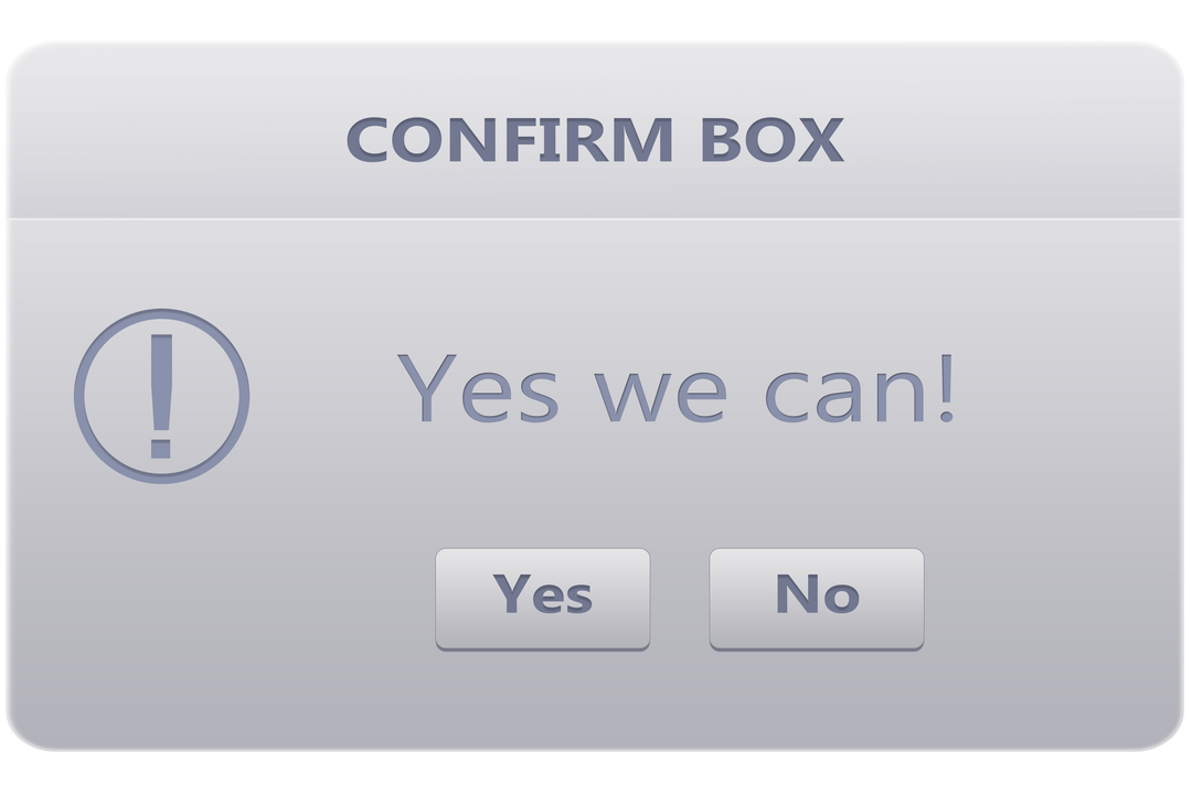 Digital Confirm Box With Text and Buttons on Transparent Background - Download Free Stock Images Pikwizard.com