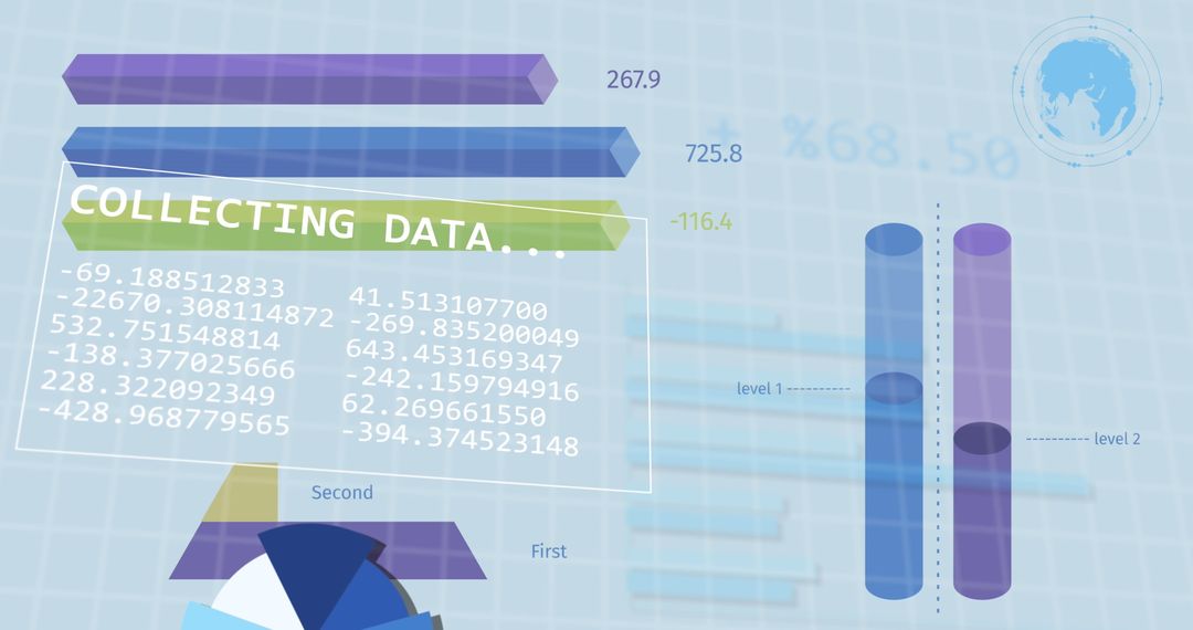 Digital Data Analysis and Financial Projection Concept
