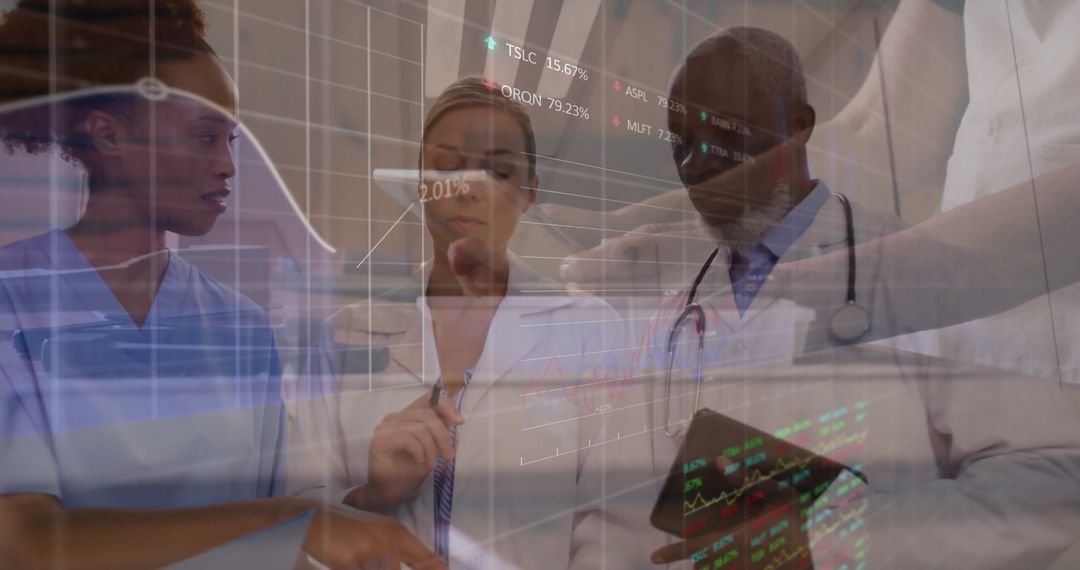 Healthcare Professionals Analyzing Complex Data for Patient Care
