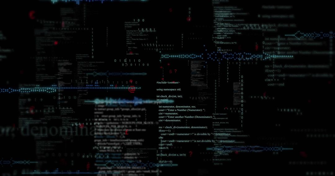 Digital Codes and Binary Lines on Dark Interface - Free Images, Stock Photos and Pictures on Pikwizard.com