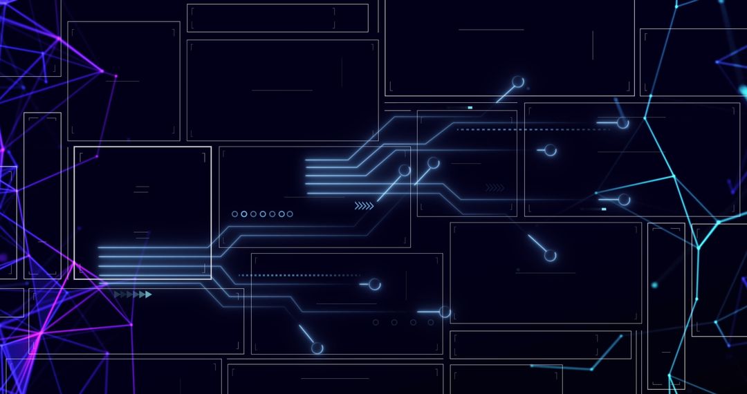 Futuristic Digital Circuit Network Background Technology