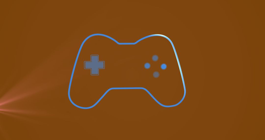 Digital Game Controller Icon on Brown Background with Lighting Effect - Free Images, Stock Photos and Pictures on Pikwizard.com