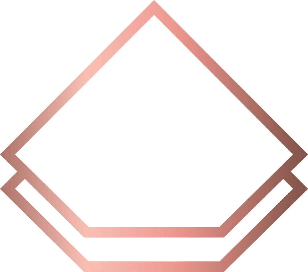 Transparent Overlapping Rosegold Diamond Frames Decor Element