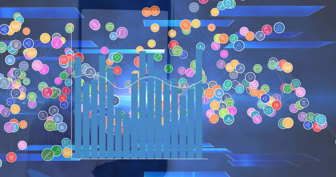 Digital Network and Data Processing Visualization in Technological Concept