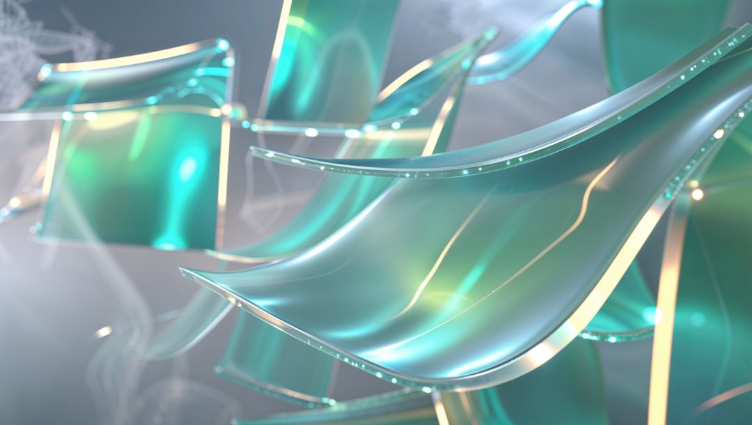 Futuristic Abstract 3D Panels with Glowing Elements