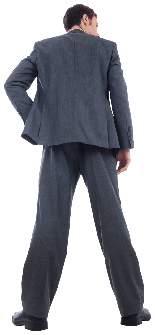 Transparent Confident Businessman in Suit