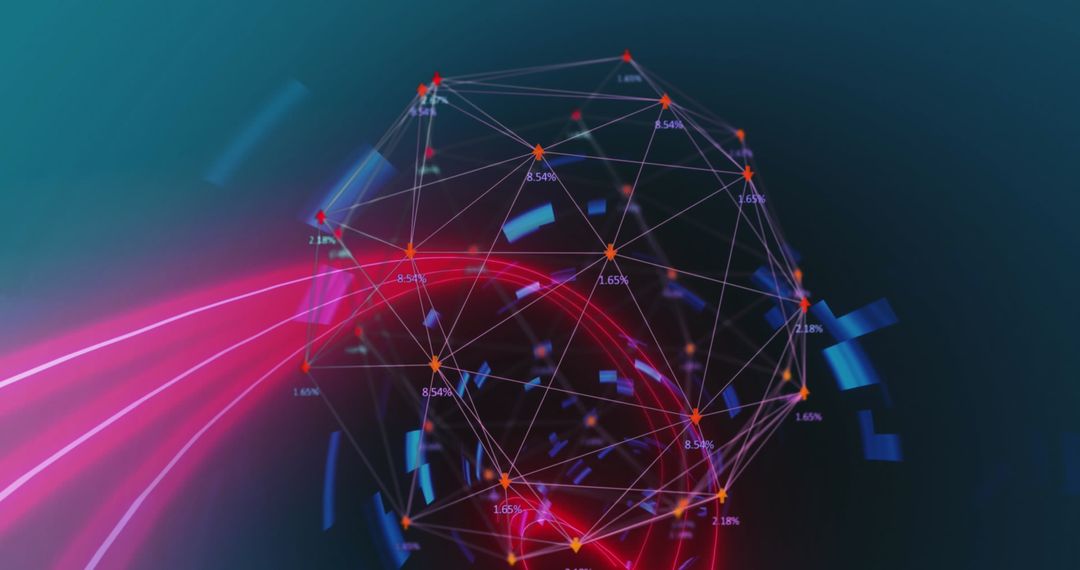 Futuristic Digital Network Concept on Globe