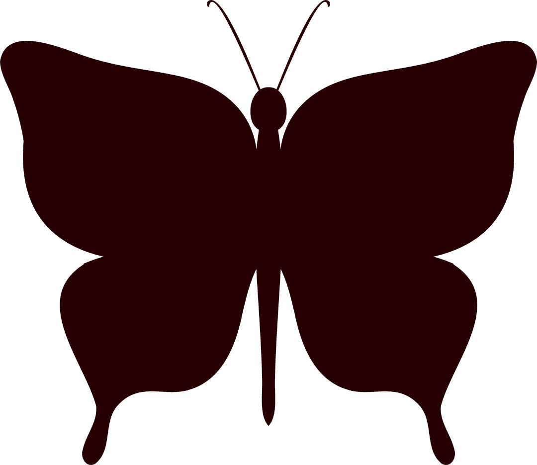 Elegant Transparent Butterfly Silhouette Vector Design