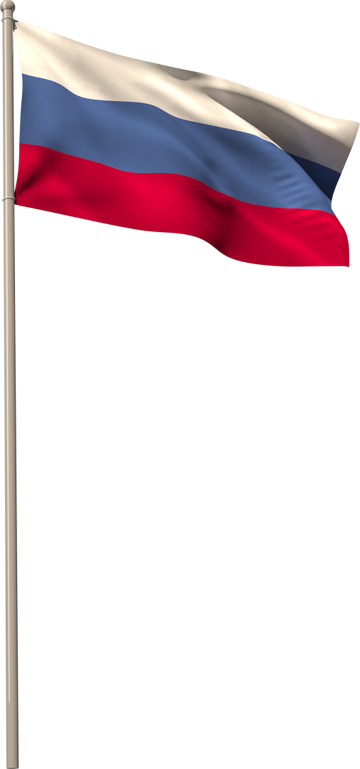 Waving Russian Flag on Tall Pole with Transparent Background - Download Free Stock Images Pikwizard.com