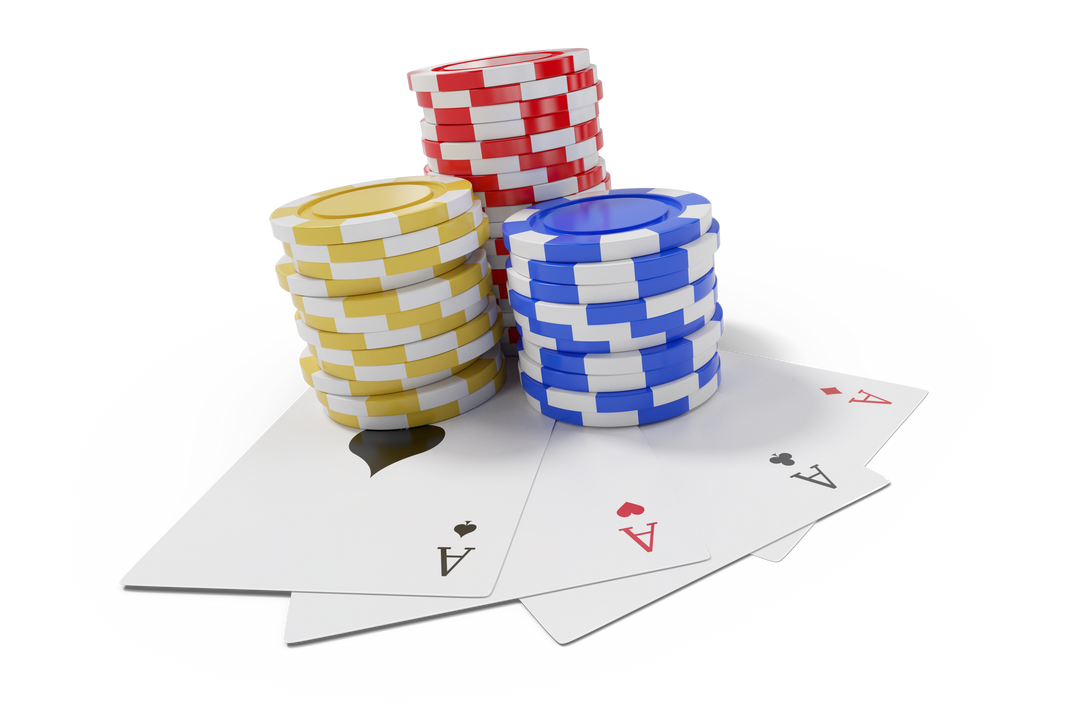 Transparent Poker Chips with Playing Cards on White Background - Download Free Stock Images Pikwizard.com