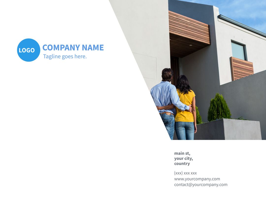 Couple Admiring Modern Home Design for Real Estate Ad