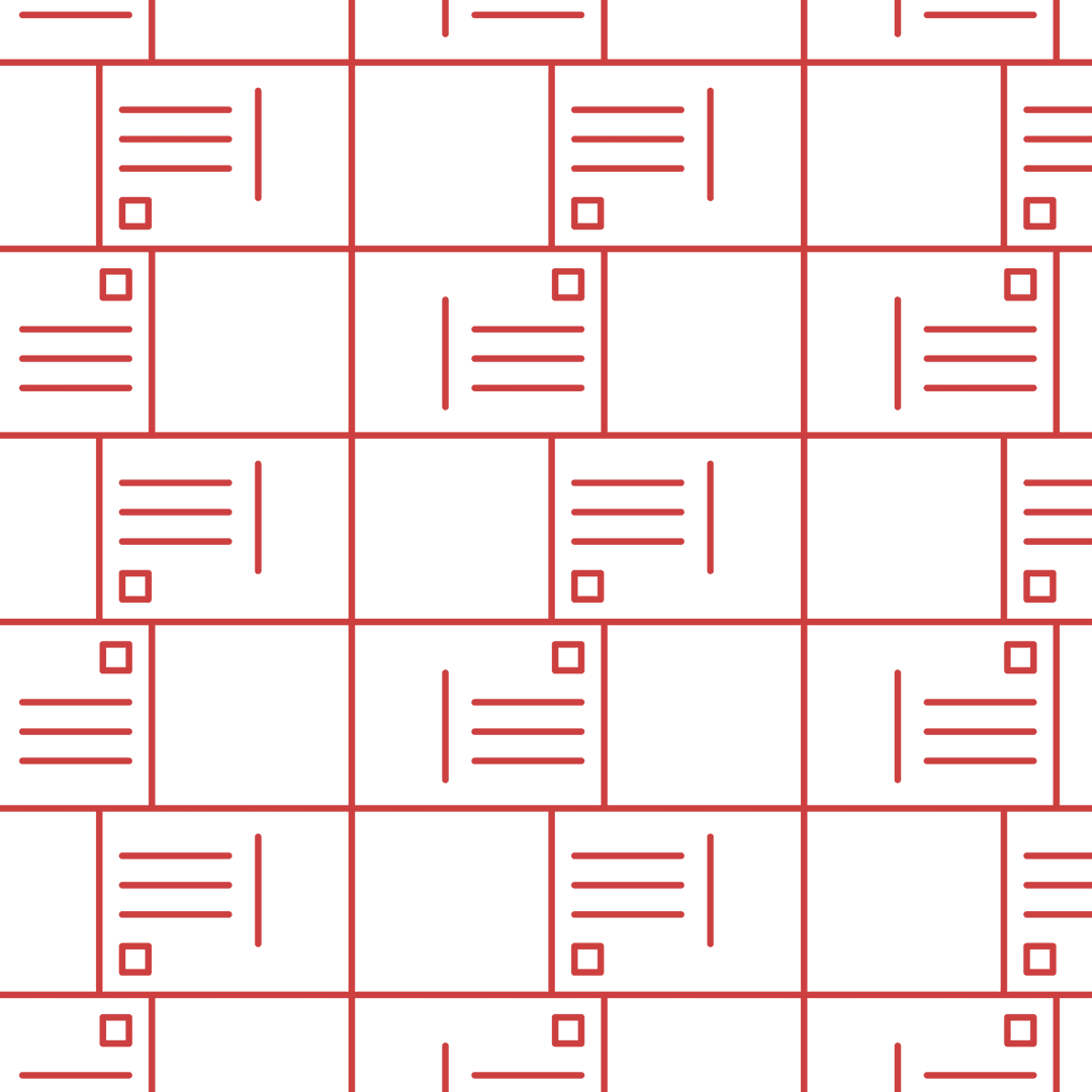Seamless red line pattern on transparent background