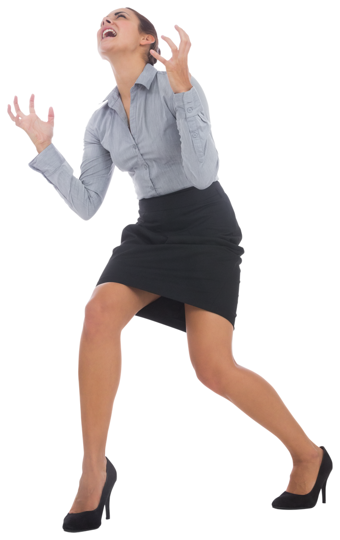 Furious Businesswoman Screaming on Transparent Background, Isolated Professional Worker - Download Free Stock Images Pikwizard.com