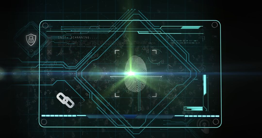 Digital Fingerprint Biometric Security Interface on Circuit Board