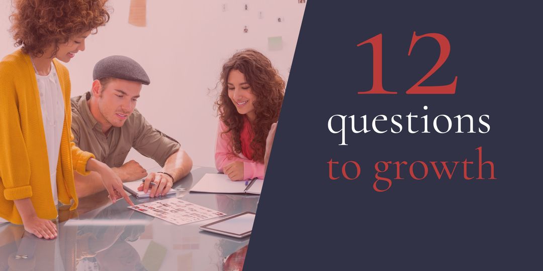 Team-building workshop scene focused on growth strategies