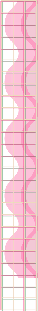 Abstract Wave Pattern with Pink Semicircles on Transparent Background