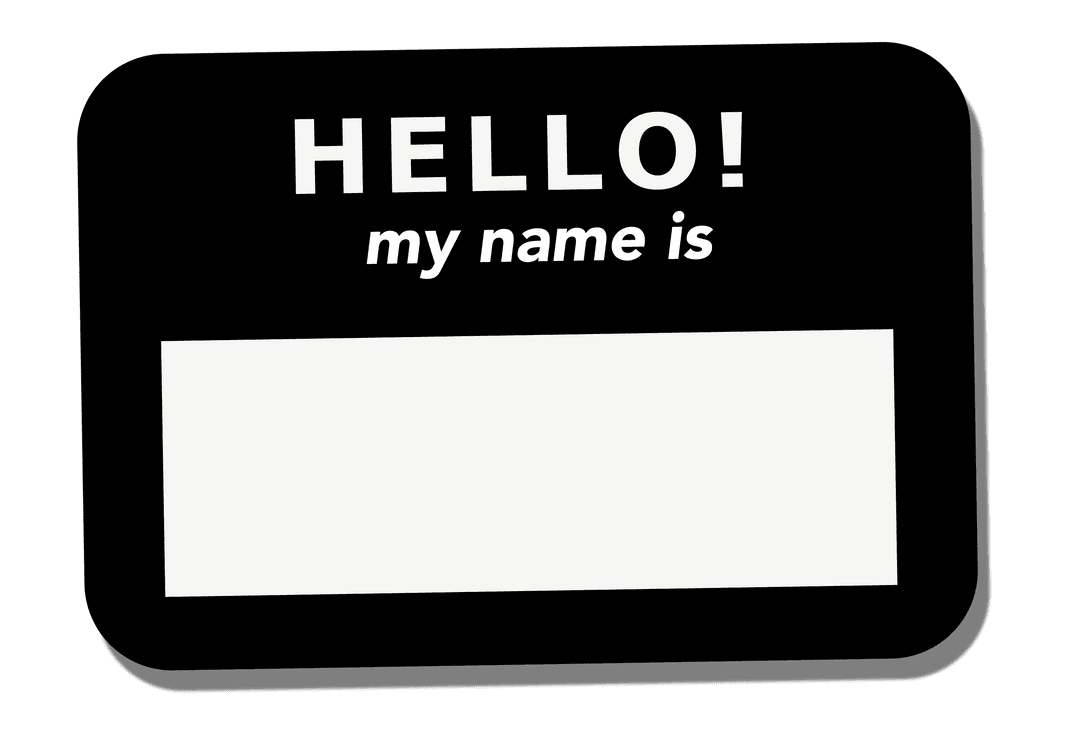 Hello My Name Is Tag with Blank Space on Transparent Background - Download Free Stock Images Pikwizard.com