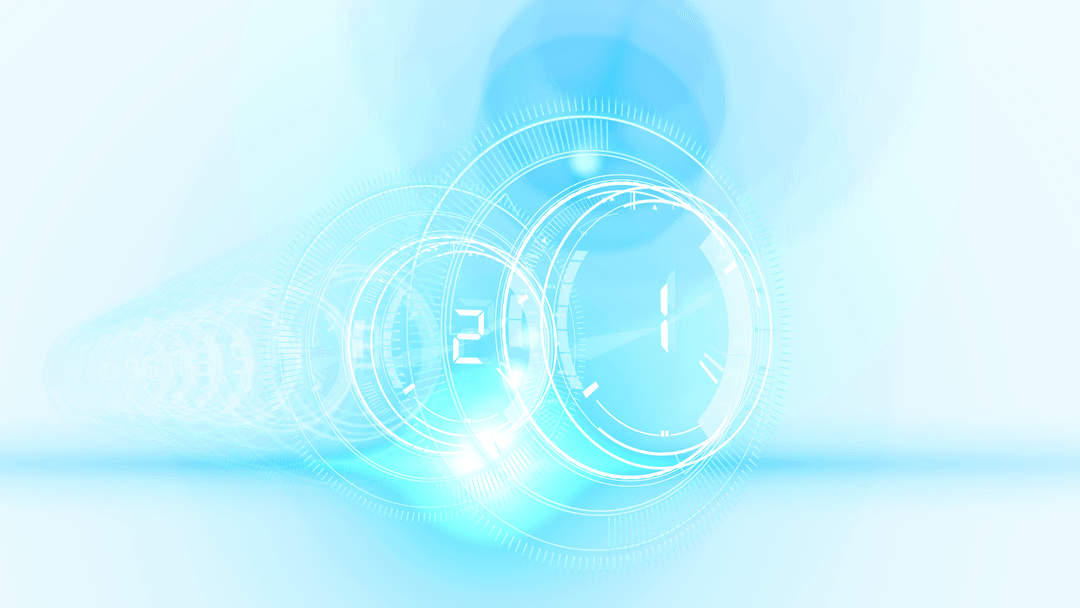 Transparent Digital Interface Illustration with Futuristic Elements