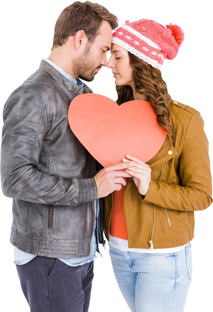 Romantic Couple Holding Big Red Heartshowcase on Memorable Occasion - Download Free Stock Images Pikwizard.com