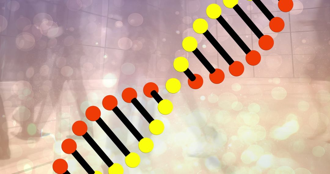 DNA Strand with Urban Background Symbolizing Innovation