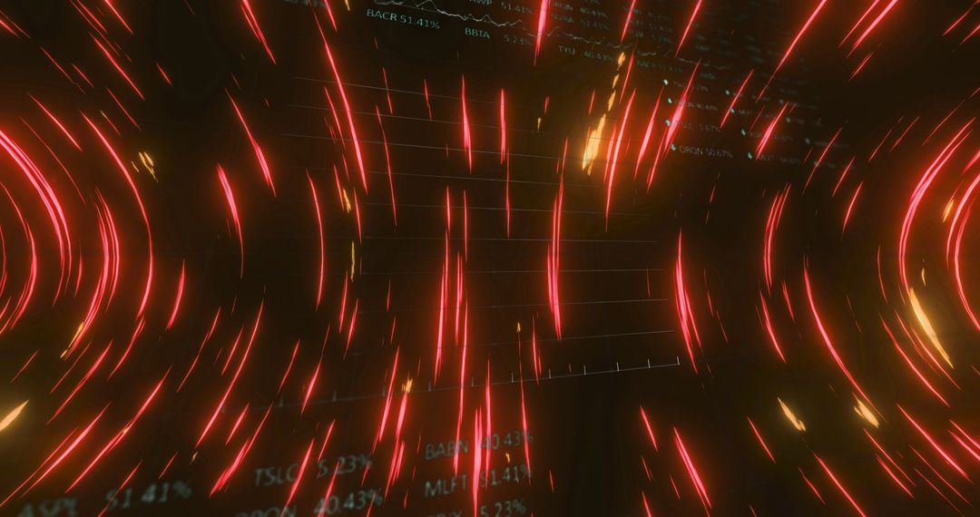 Futuristic Data Processing Interface with Glowing Graphics