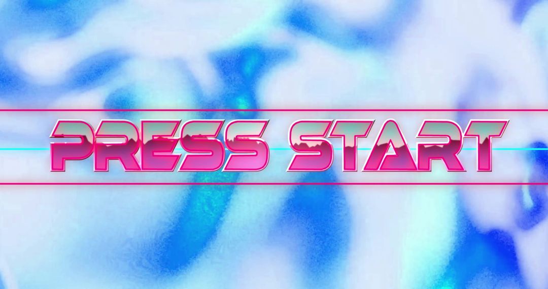 Futuristic Neon Text on Glitch Background with Bold Colors