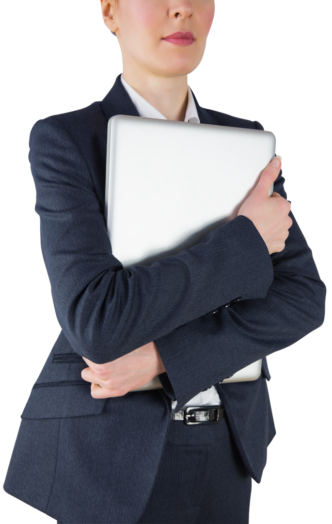 Confident Businesswoman Holding Laptop Happens on Transparent Background - Download Free Stock Images Pikwizard.com