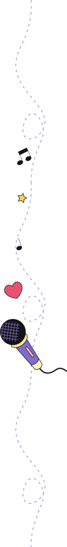 purple microphone path with abstract musical elements on transparent background - Download Free Stock Images Pikwizard.com