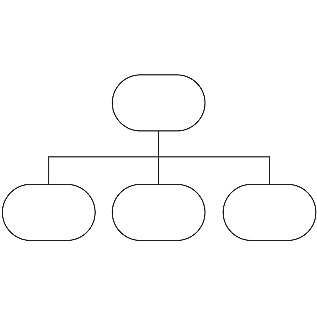 Minimalist Abstract Diagram on Transparent Background