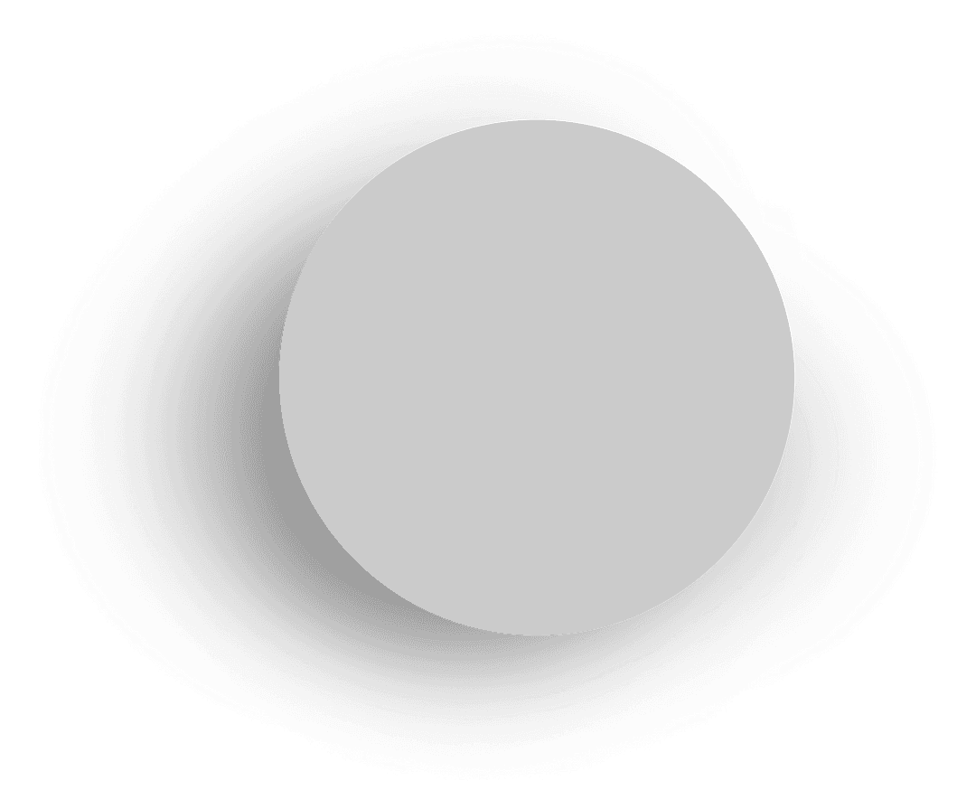 Grey Circle on Transparent Background Design Element