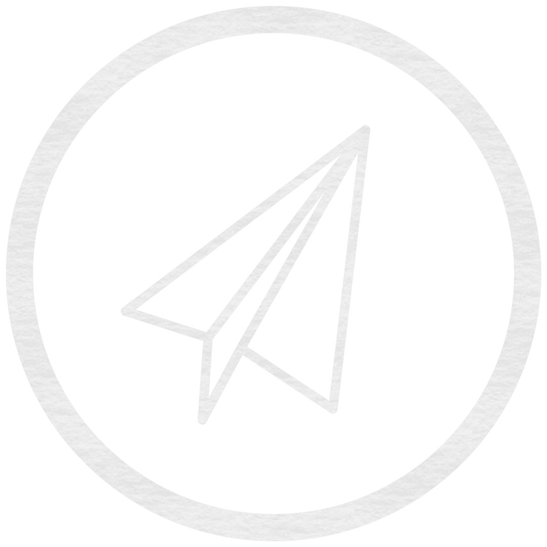 Transparent Circle Featuring Abstract Paper Plane Icon