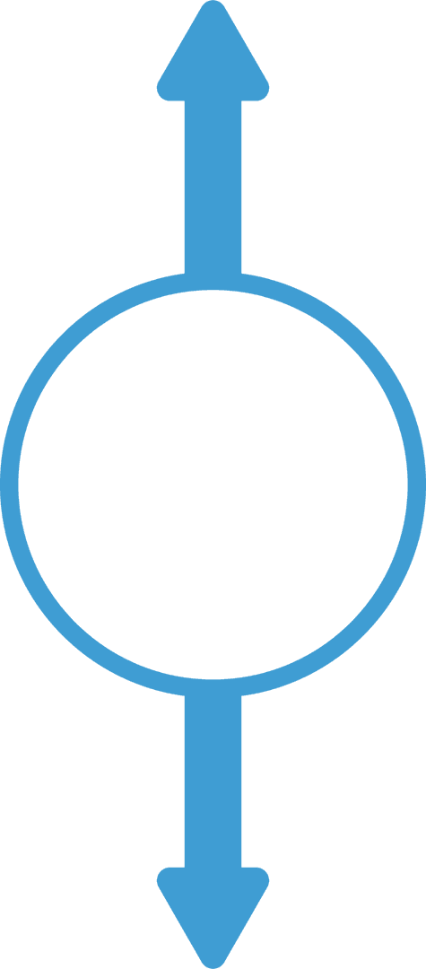 Transparent Blue Arrows Encircling Circle for Direction Concept