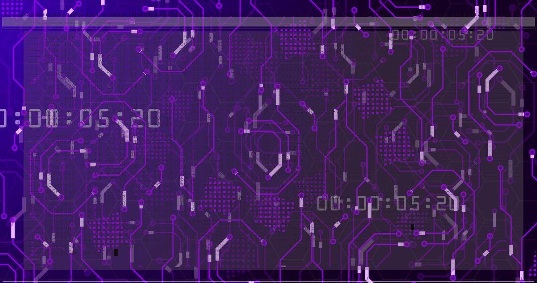 Futuristic Circuit Pattern with Matrix Countdown