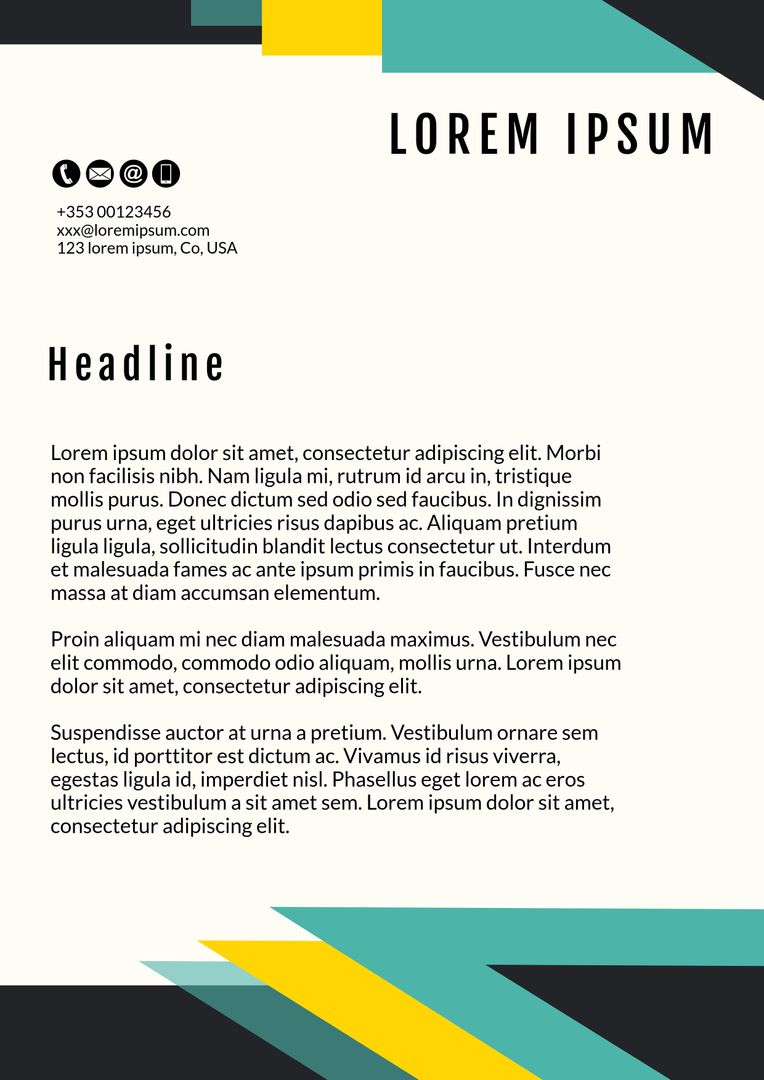 Corporate Design Template with Blue Accents for Professional Use